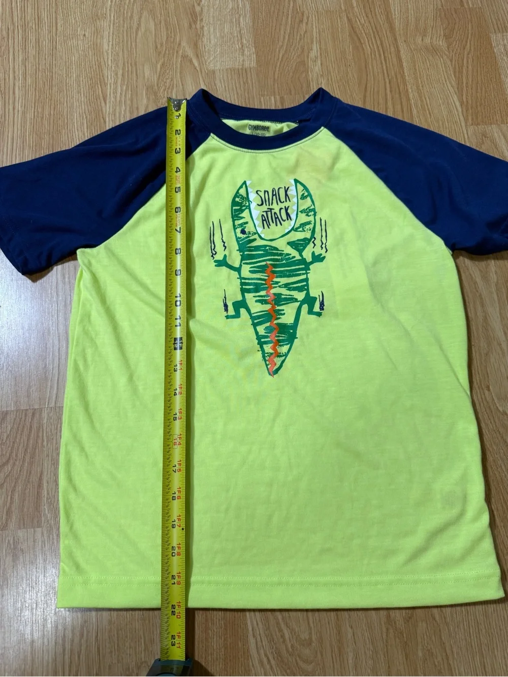 Gymboree Lime & Navy Alligator Two-Piece Pajama Set - Size L (10/12 )